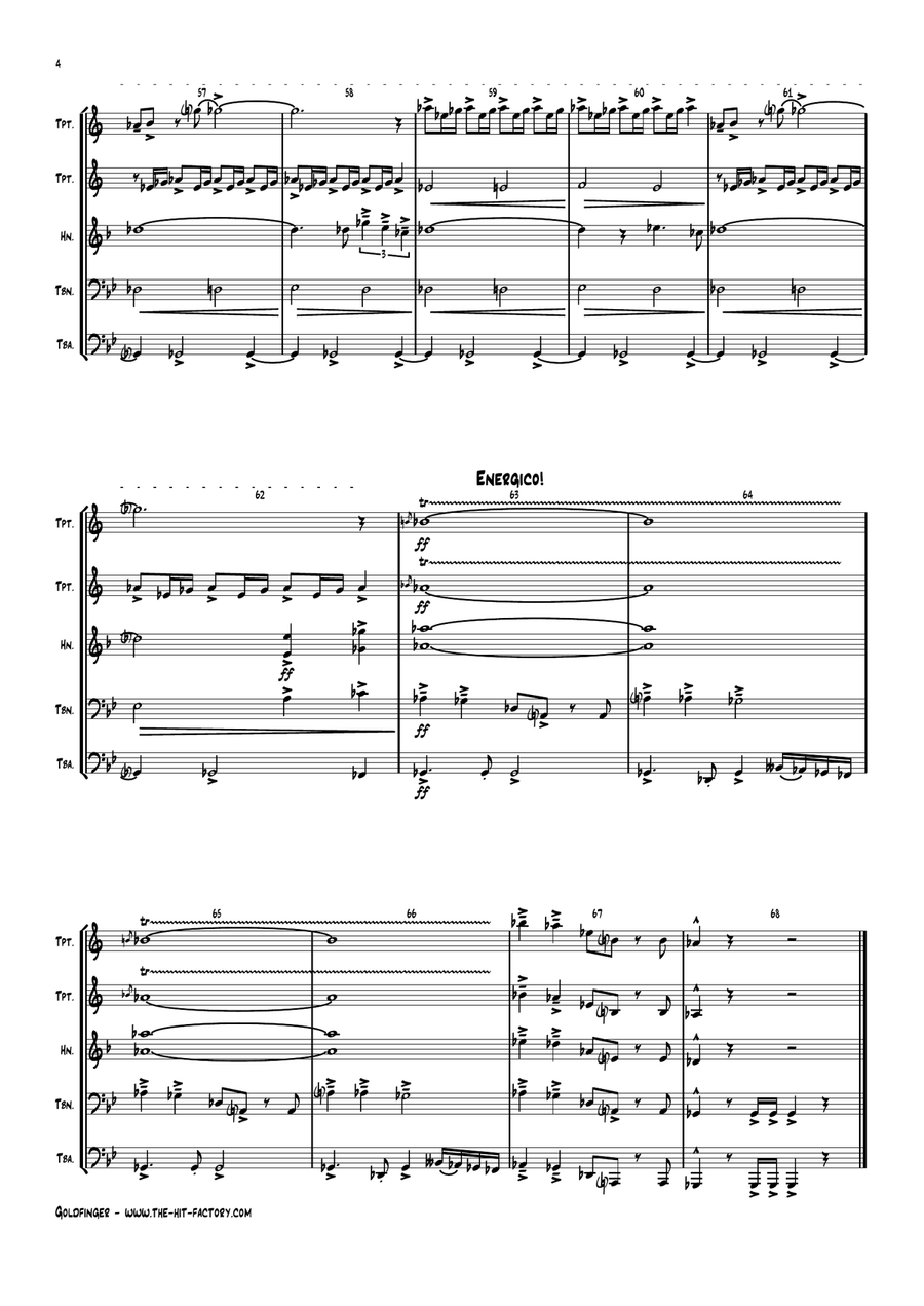 Goldfinger Brass Ensemble scores gallery preview page 4