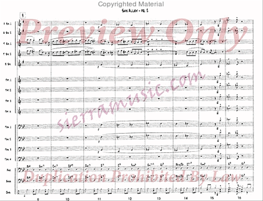 Sax Alley Jazz Ensemble scores gallery preview page 3