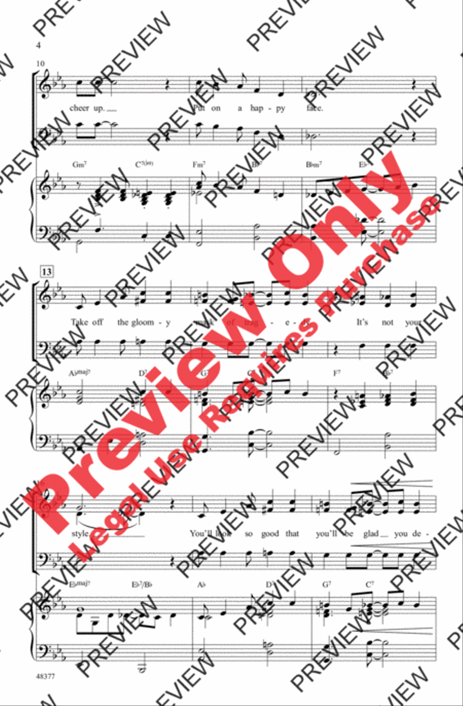 Happy Face Medley Happy Face Medley 4-Part scores gallery preview page 4