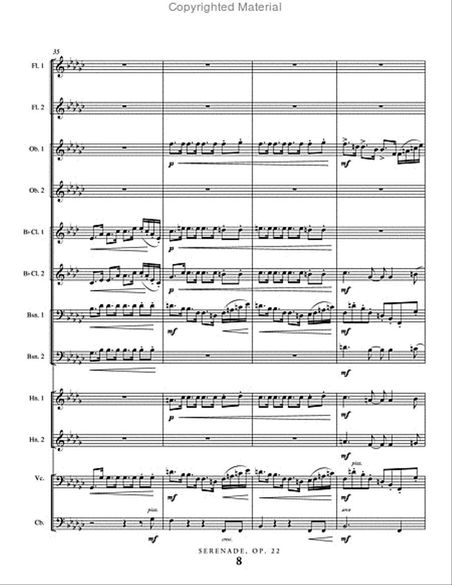 Serenade, Op. 22 Serenade, Op. 22 Concert Band scores gallery preview page 9