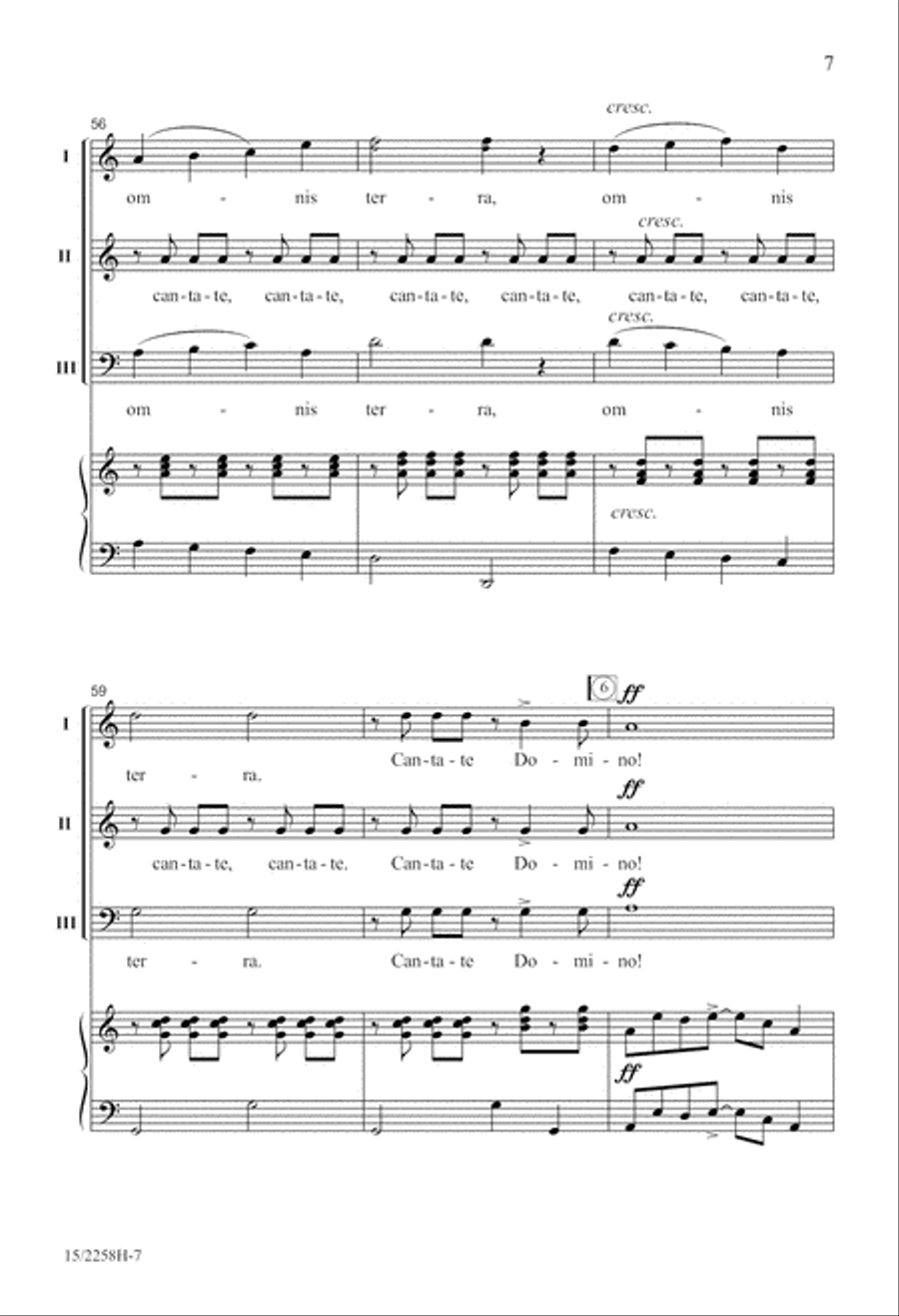 Cantate Domino Cantate Domino 3-Part scores gallery preview page 7