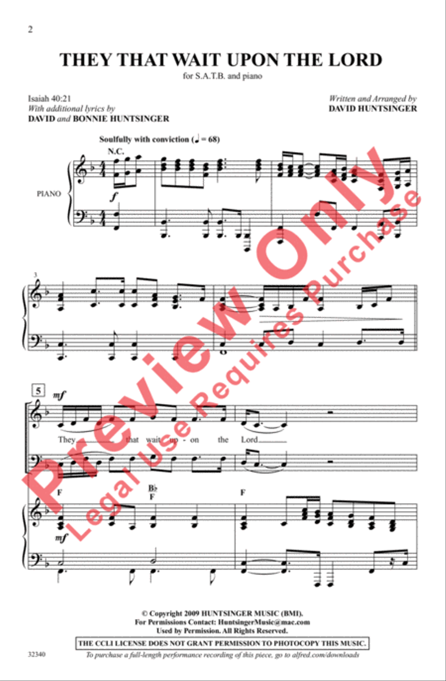 They That Wait Upon the Lord 4-Part scores gallery preview page 2