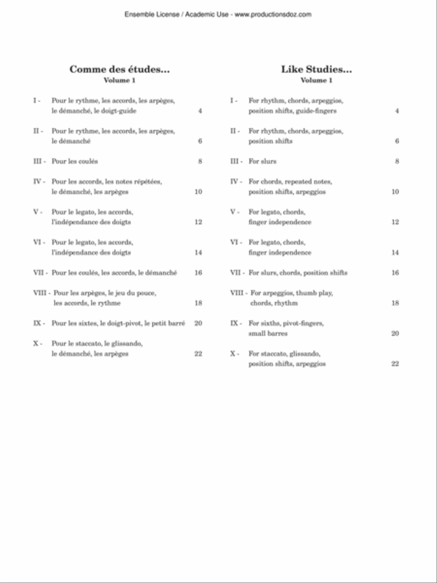 Comme des études..., vol. 1 Classical Guitar scores gallery preview page 2