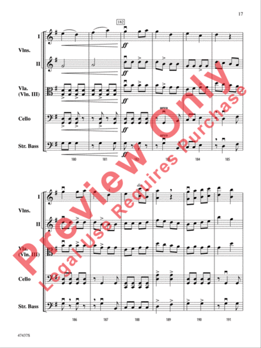 Dance of the Red Dragons String Orchestra scores gallery preview page 18