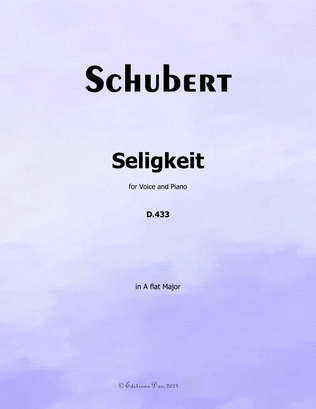 Seligkeit, by Schubert, in A flat Major