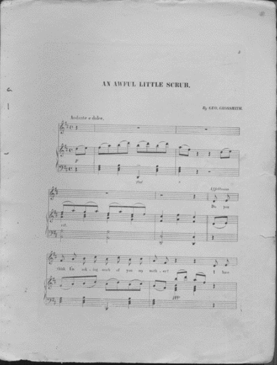 An Awful Little Scrub. Humorous Song Voice scores gallery preview page 2