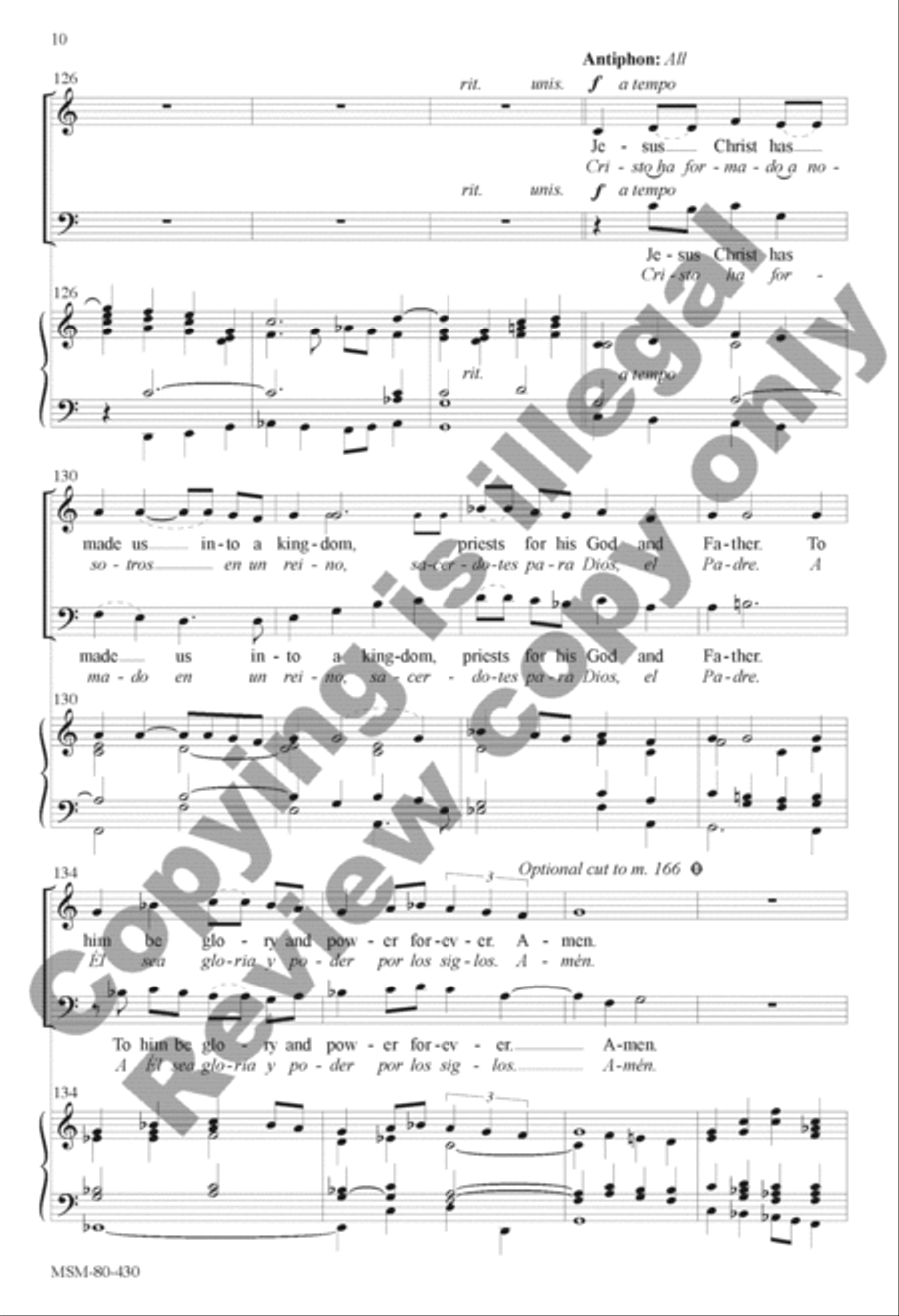 Canticle of Jesus Christ, Our Redeemer 4-Part scores gallery preview page 25
