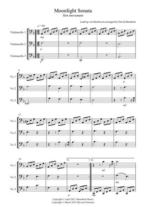 Book cover for Moonlight Sonata (1st movement) for Cello Trio