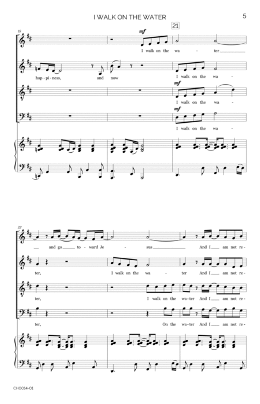 I Walk on the Water I Walk on the Water 4-Part scores gallery preview page 5
