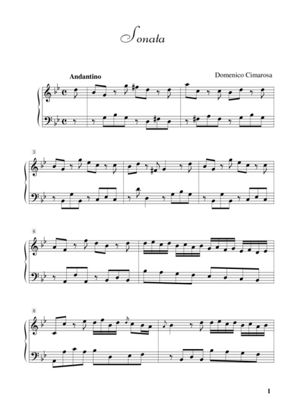 Domenico Cimarosa-----Sonata in G Minor for Piano