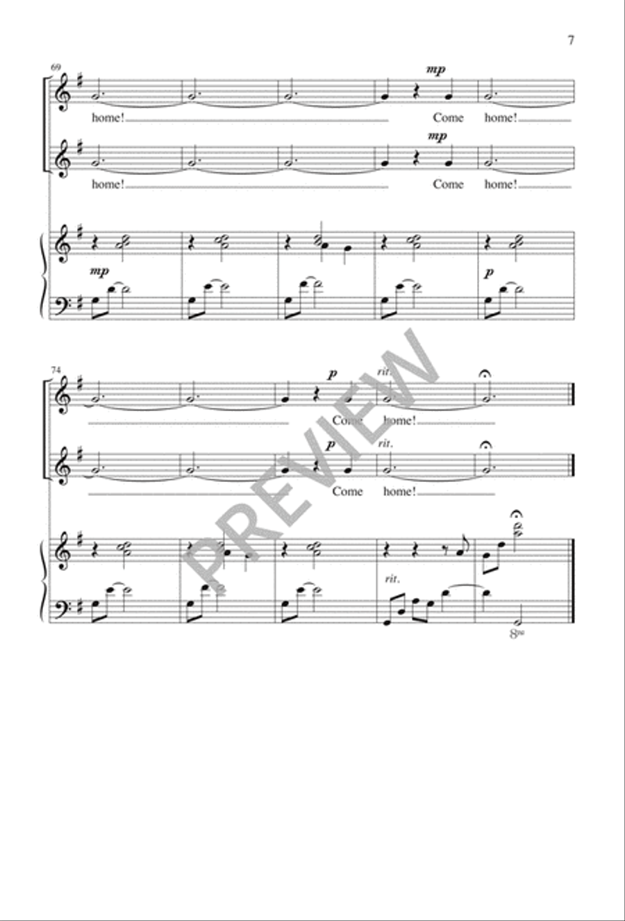 Softly and Tenderly 2-Part scores gallery preview page 7