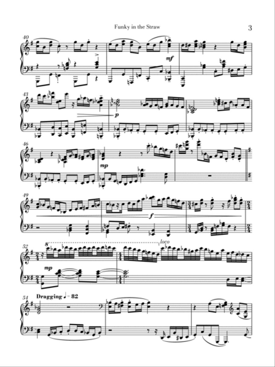 Funky in the Straw Funky in the Straw Piano Solo scores gallery preview page 3