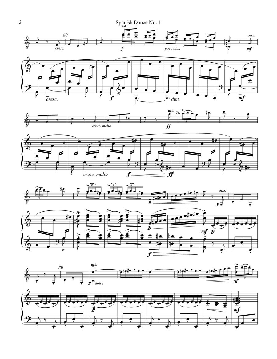 Spanish Dance No. 1, Danza from La vida breve for guitar and piano Acoustic Guitar scores gallery preview page 4