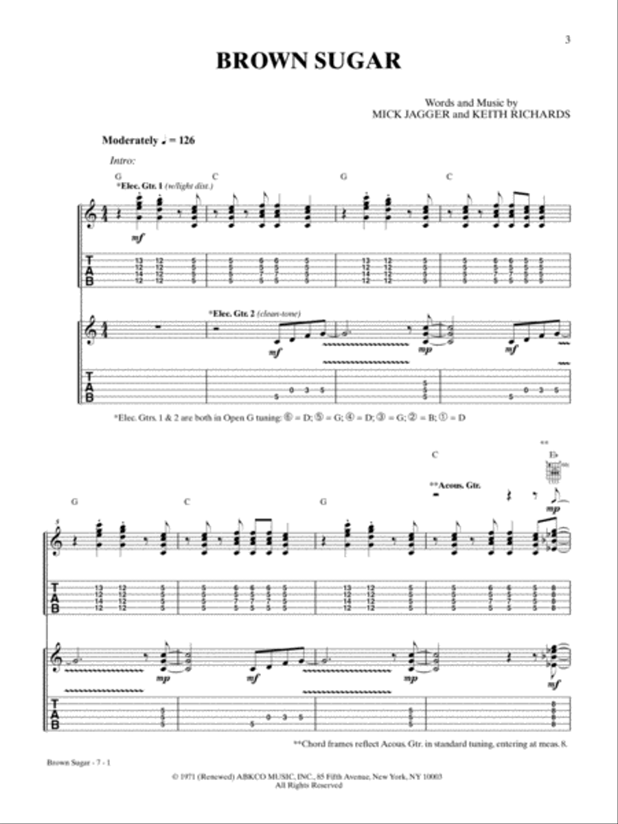 Ultimate Easy Guitar Play-Along -- The Rolling Stones Guitar Tablature scores gallery preview page 4