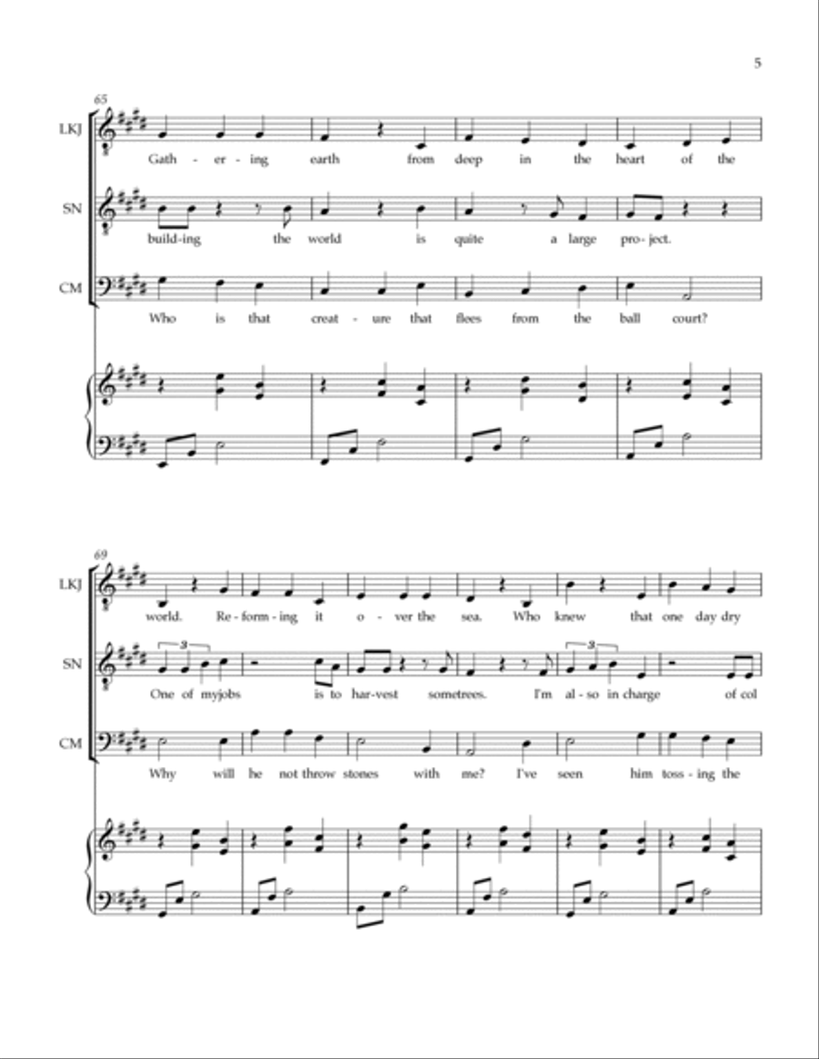 Little King John The Flood 6: I've Cracked Open The World Vocal Score Voice scores gallery preview page 5