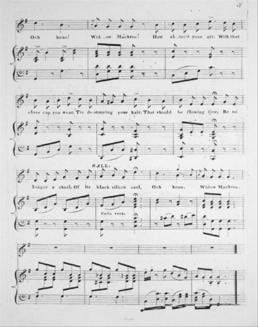 Widow Machree Voice scores gallery preview page 3