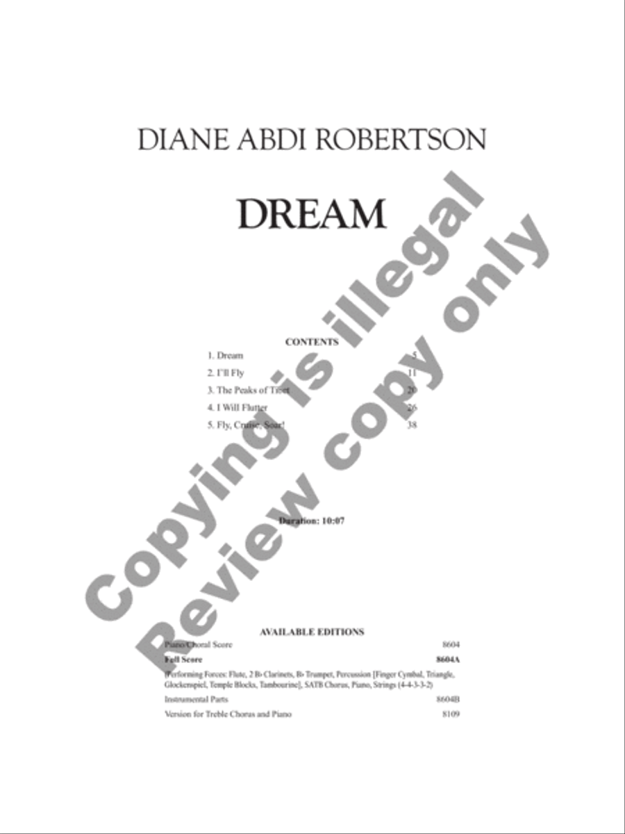Dream (Full Score) Dream (Full Score) Choir scores gallery preview page 3