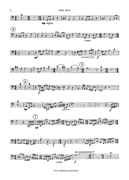 Tuba Concerto - Edward Gregson and Piano Accompanament