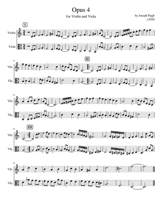 Opus 4 (for Violin and Viola)