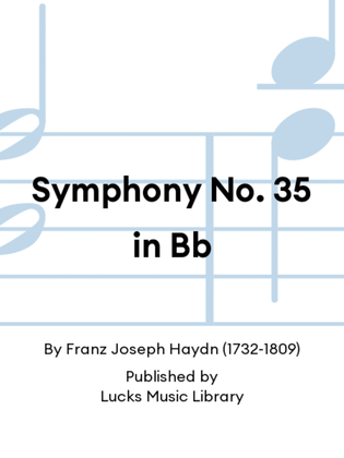 Book cover for Symphony No. 35 in Bb