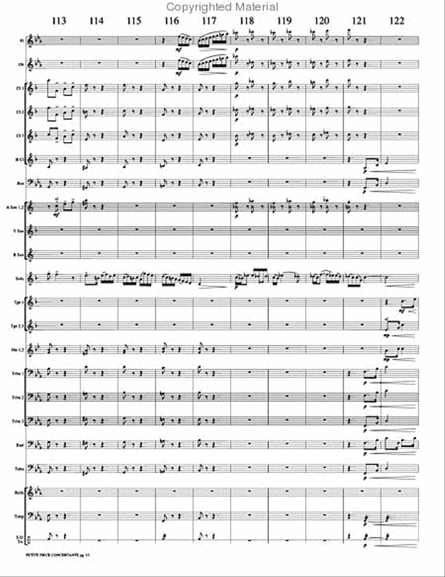 Petite Piece Concertante (Little Concert Piece) Concert Band scores gallery preview page 16