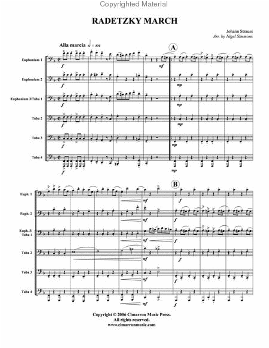 Radetzky March Large Ensemble scores gallery preview page 2