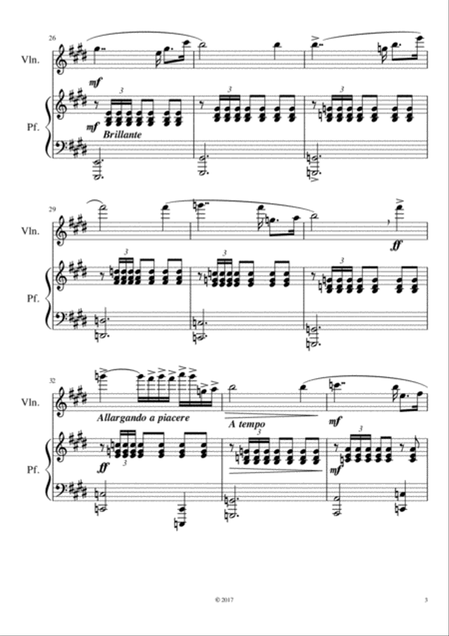 Quasi una Mazurka (version for violin and piano) Violin scores gallery preview page 3