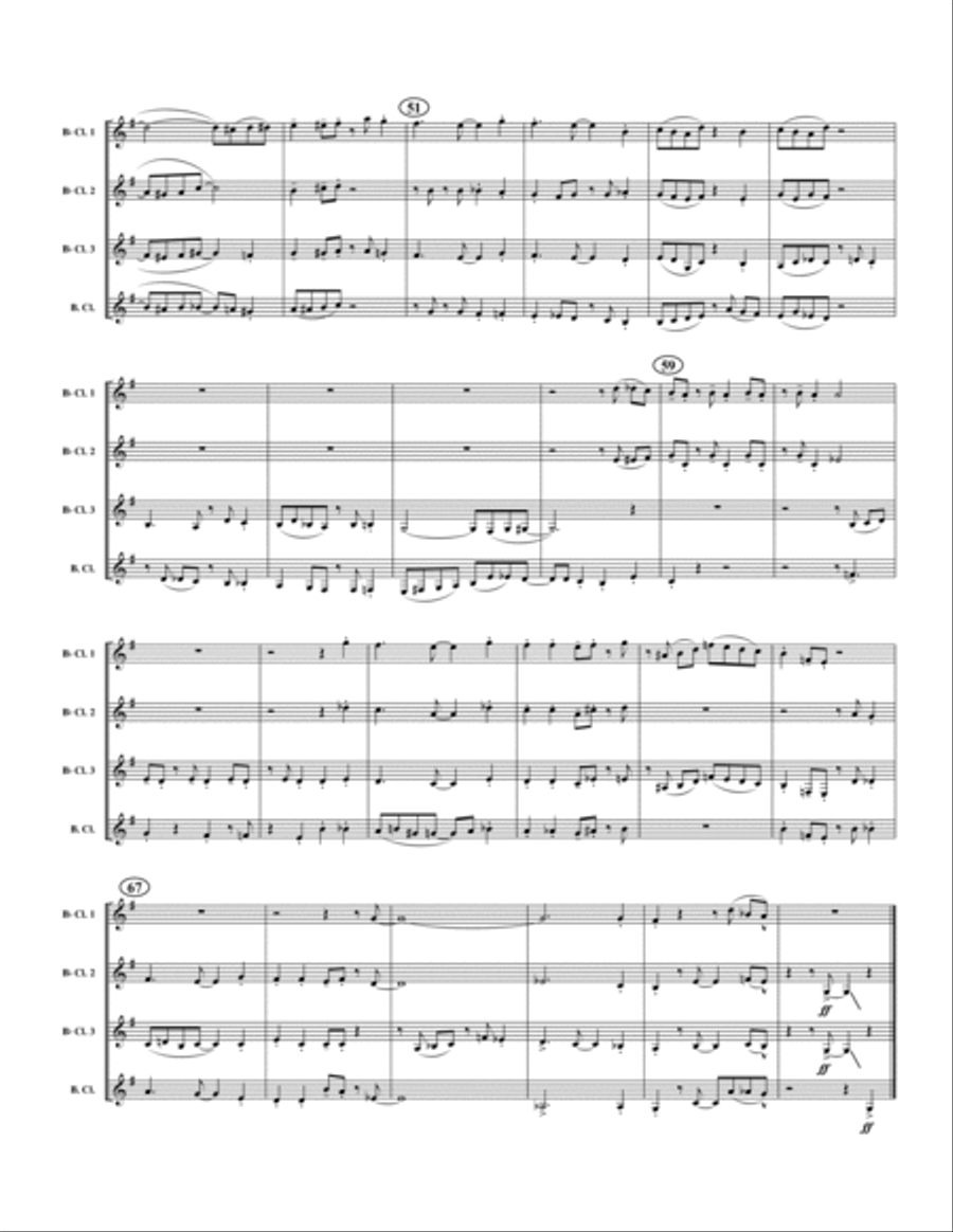 Chicago Clarinet Quartet scores gallery preview page 3