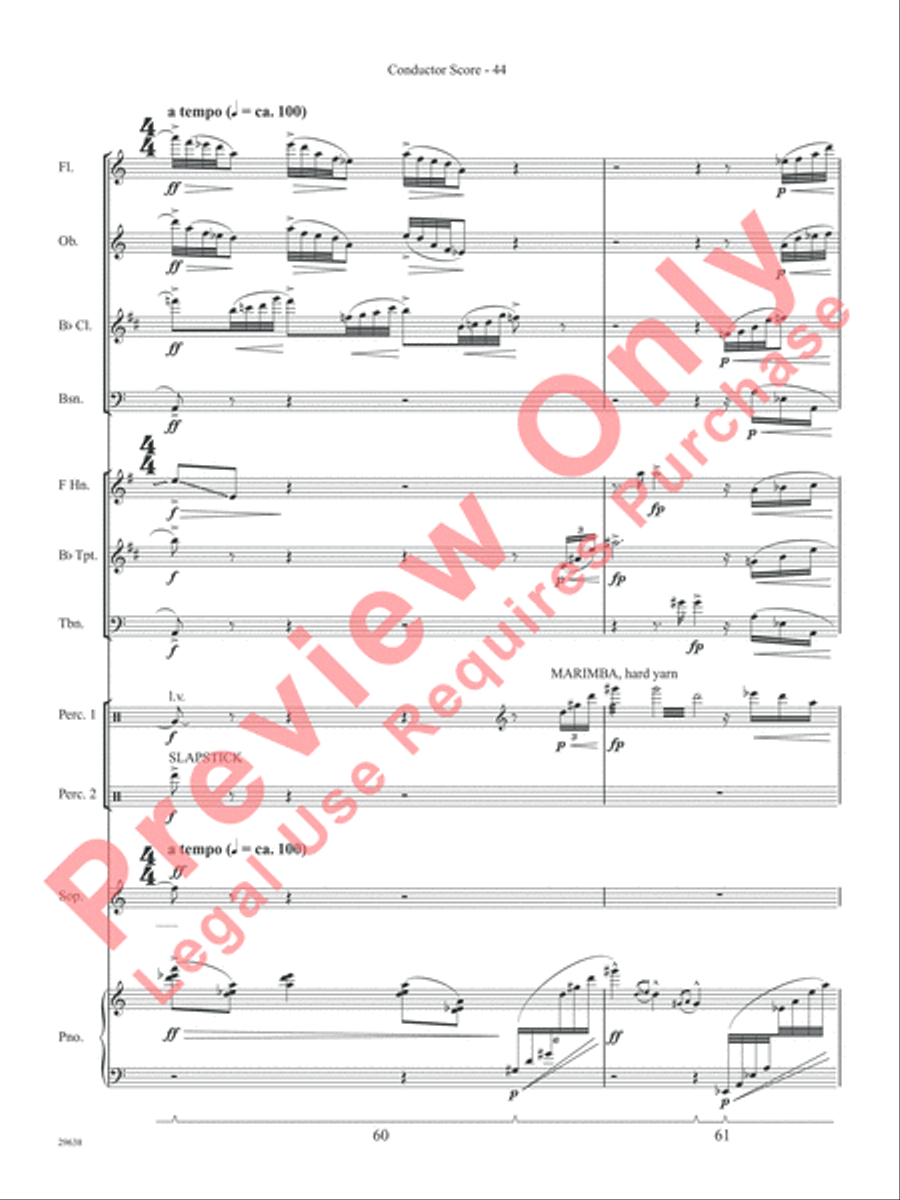 Three Spanish Songs (for Soprano and Wind Ensemble) Concert Band scores gallery preview page 49