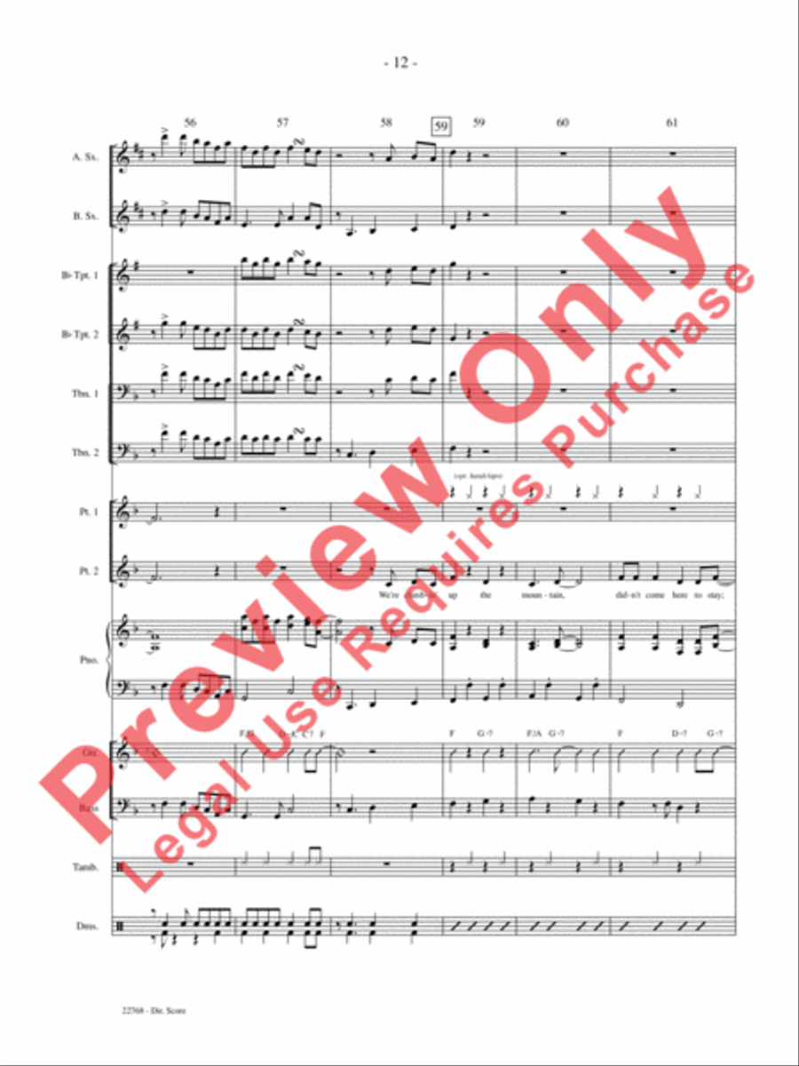 Climbing Up the Mountain Choir scores gallery preview page 13