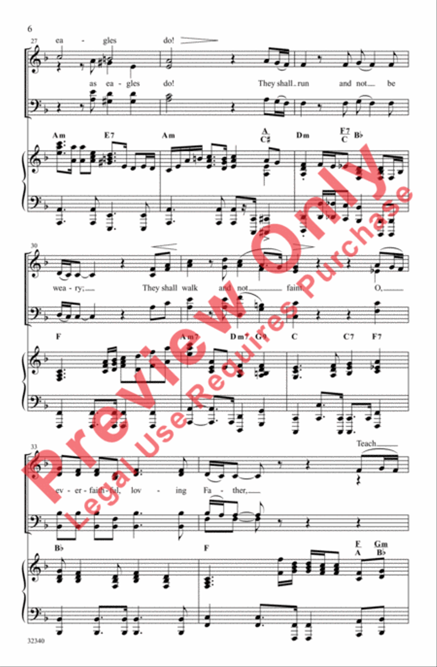 They That Wait Upon the Lord 4-Part scores gallery preview page 6