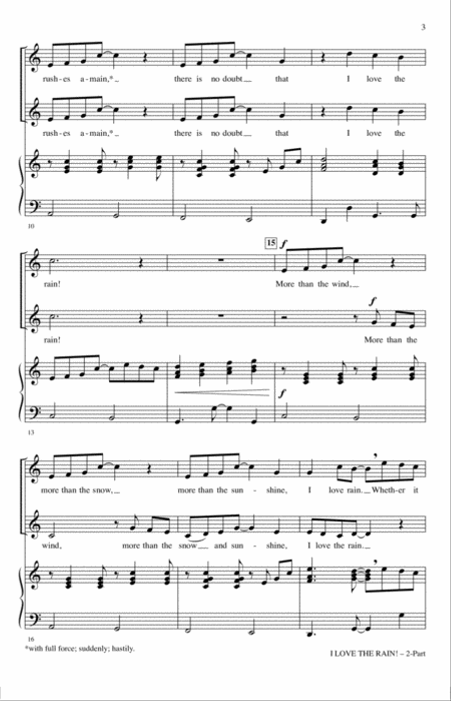 I Love The Rain! I Love The Rain! 2-Part scores gallery preview page 2