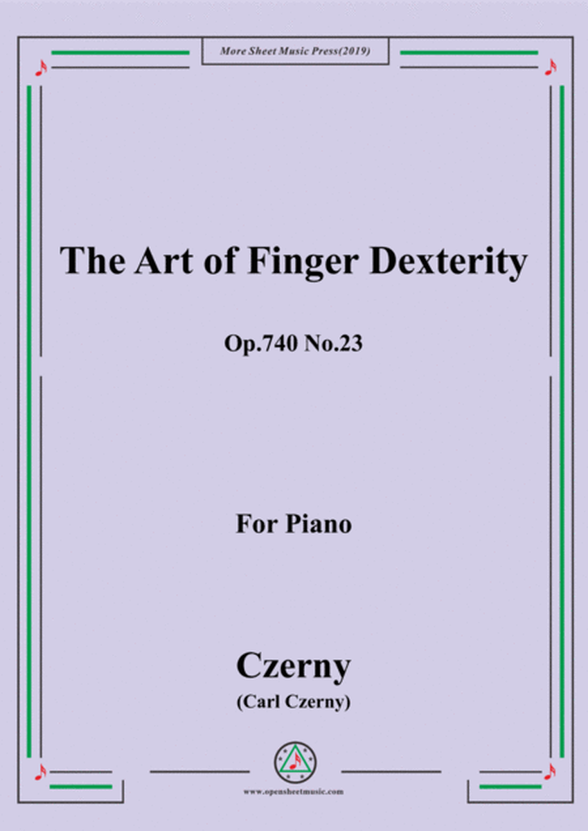 Czerny-The Art of Finger Dexterity,Op.740 No.23,for Piano image number null