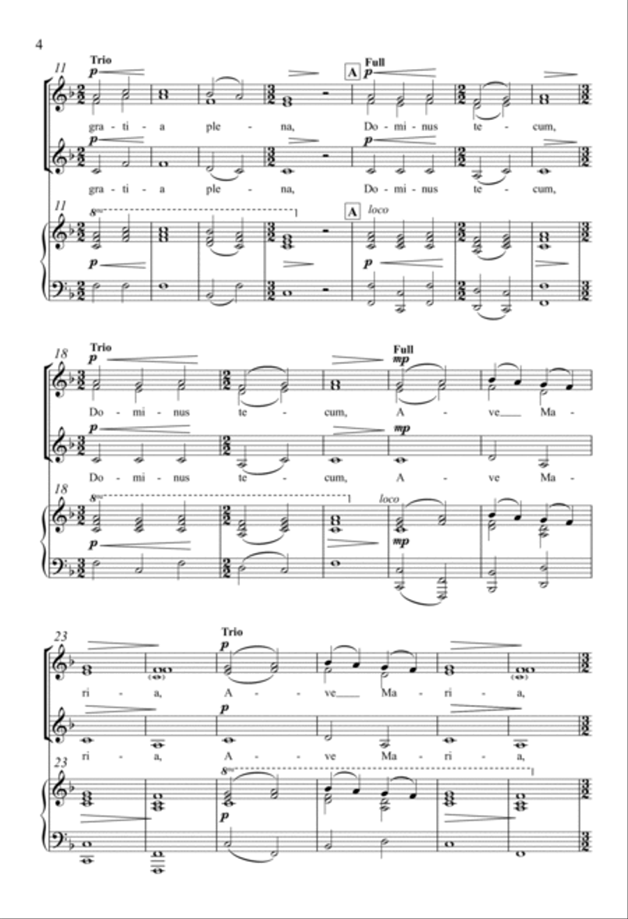 Ave Maria SSA scores gallery preview page 3