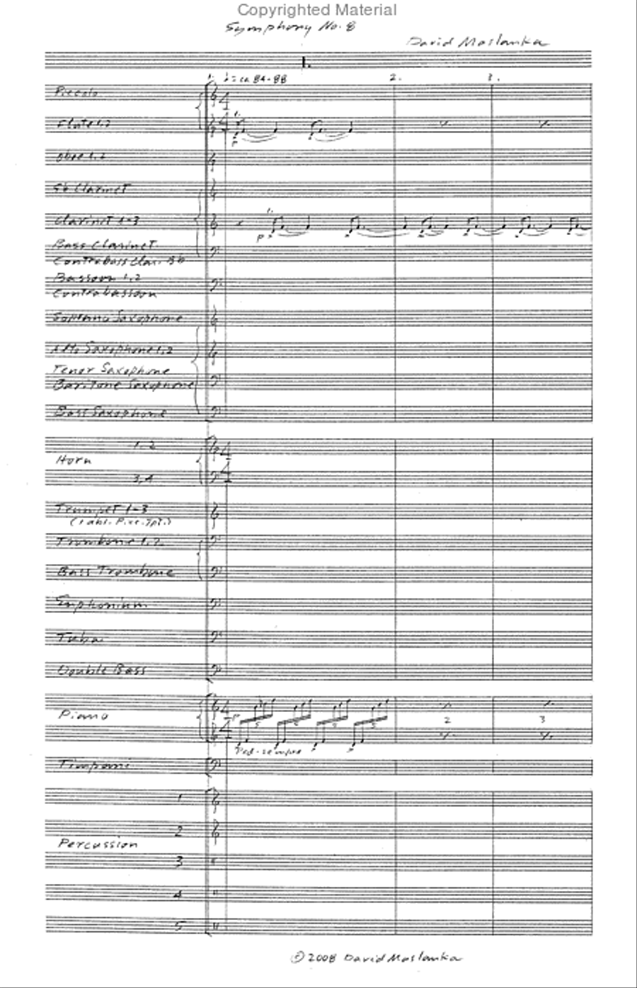 Symphony No. 8 Concert Band scores gallery preview page 2