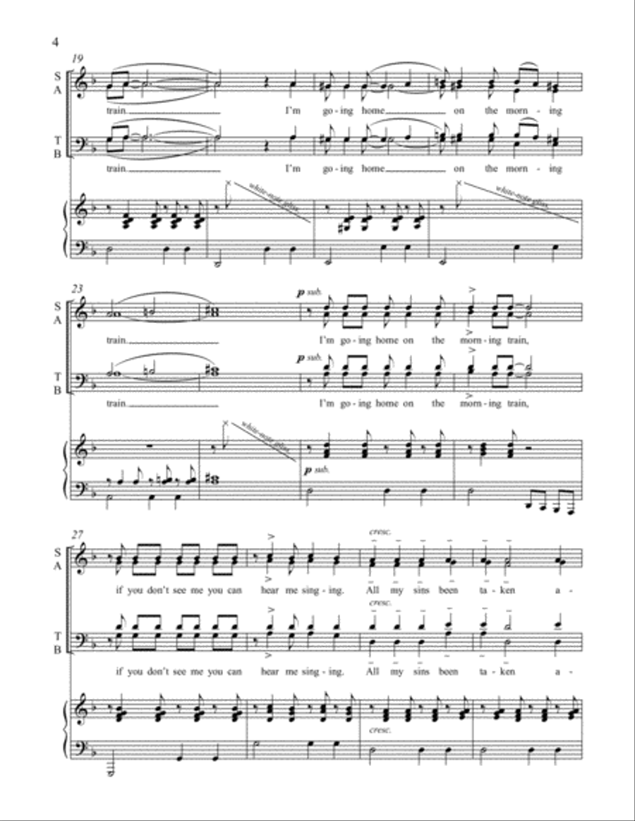 Going Home on the Morning Train 4-Part scores gallery preview page 3