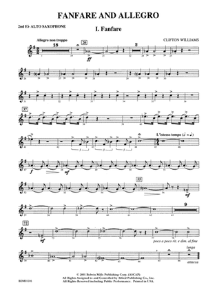 Fanfare and Allegro: 2nd E-flat Alto Saxophone