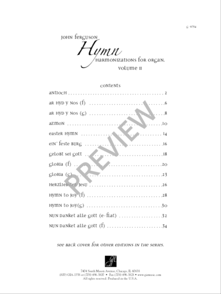 Hymn Harmonizations for Organ - Volume 2 Organ scores gallery preview page 4