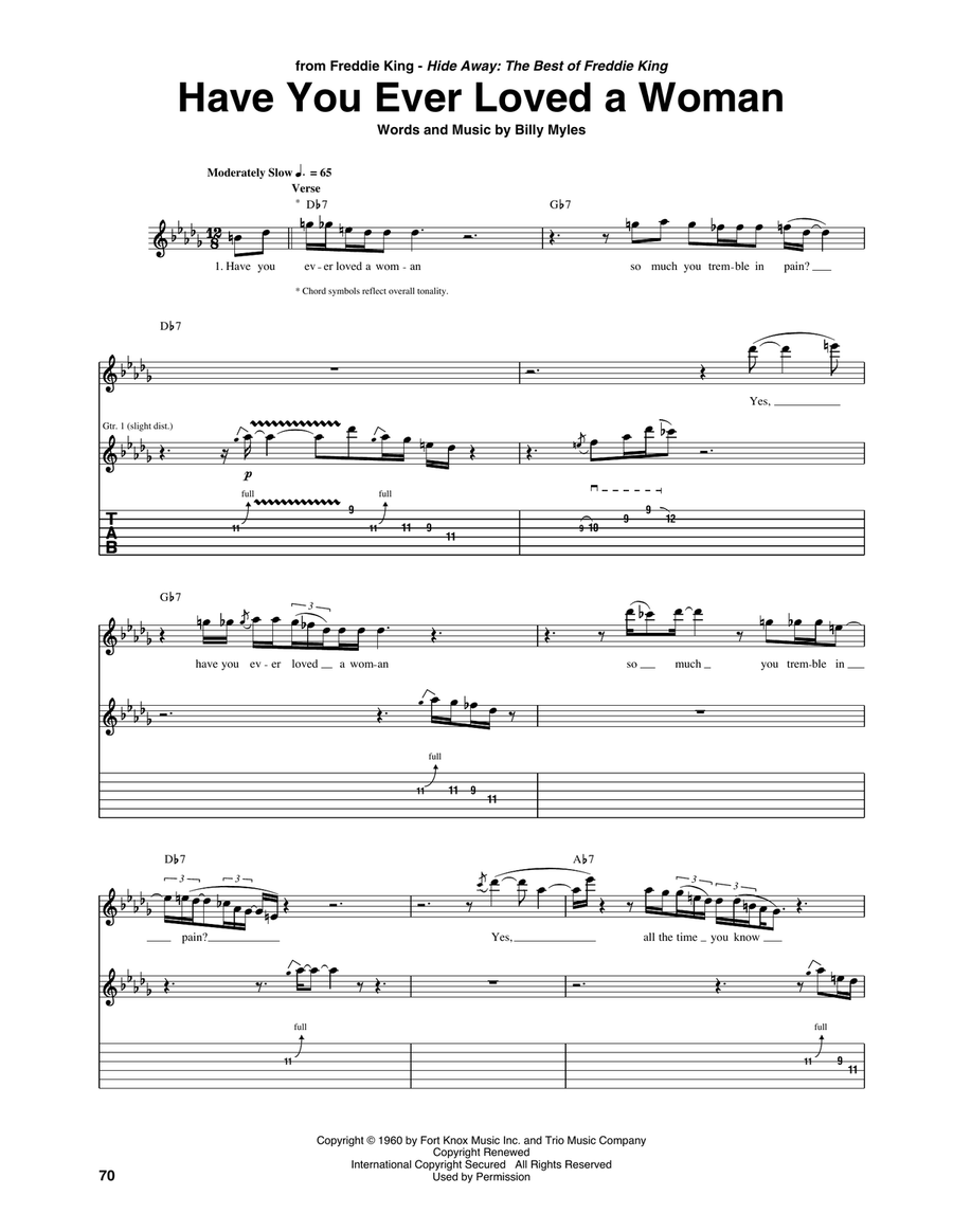 Have You Ever Loved A Woman Acoustic Guitar scores gallery preview page 1