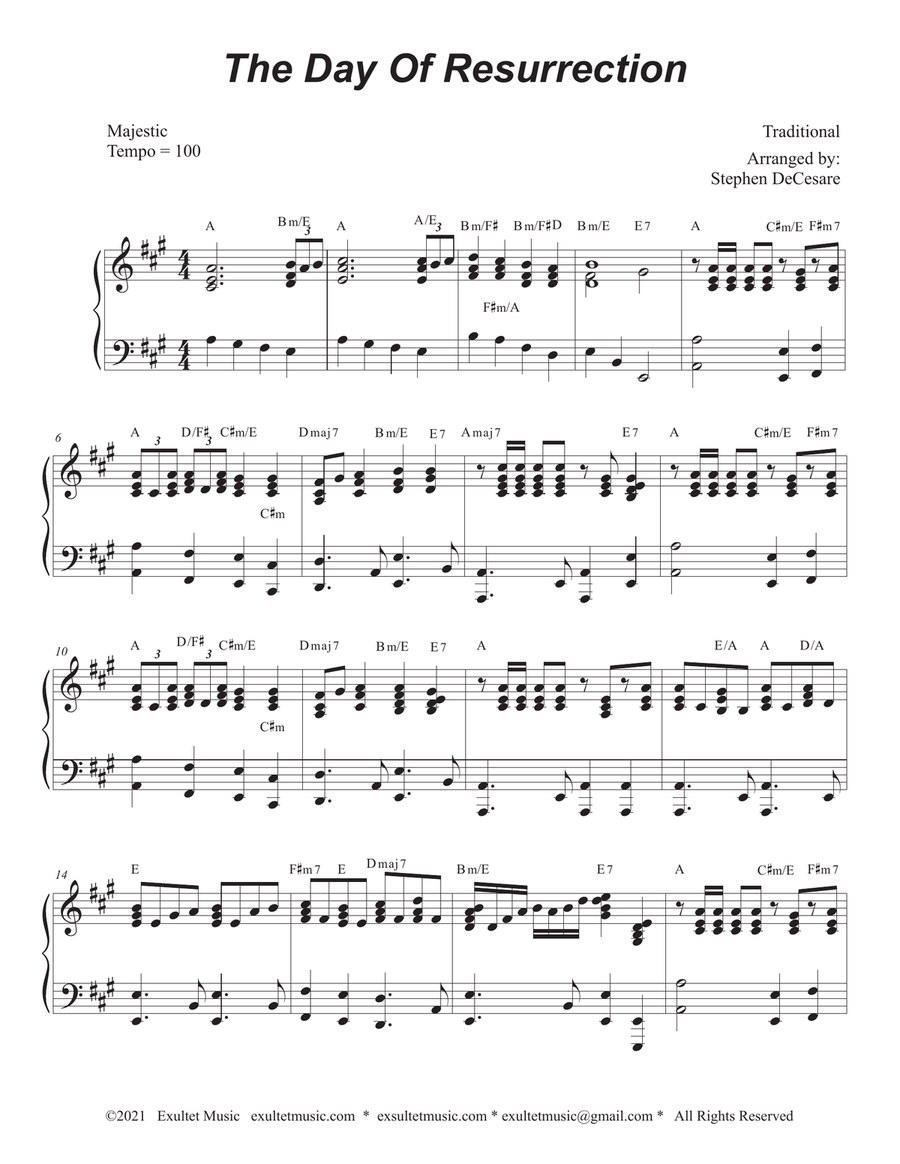The Day Of Resurrection (Duet for C-Instruments - Piano Accompaniment) Piano scores gallery preview page 5