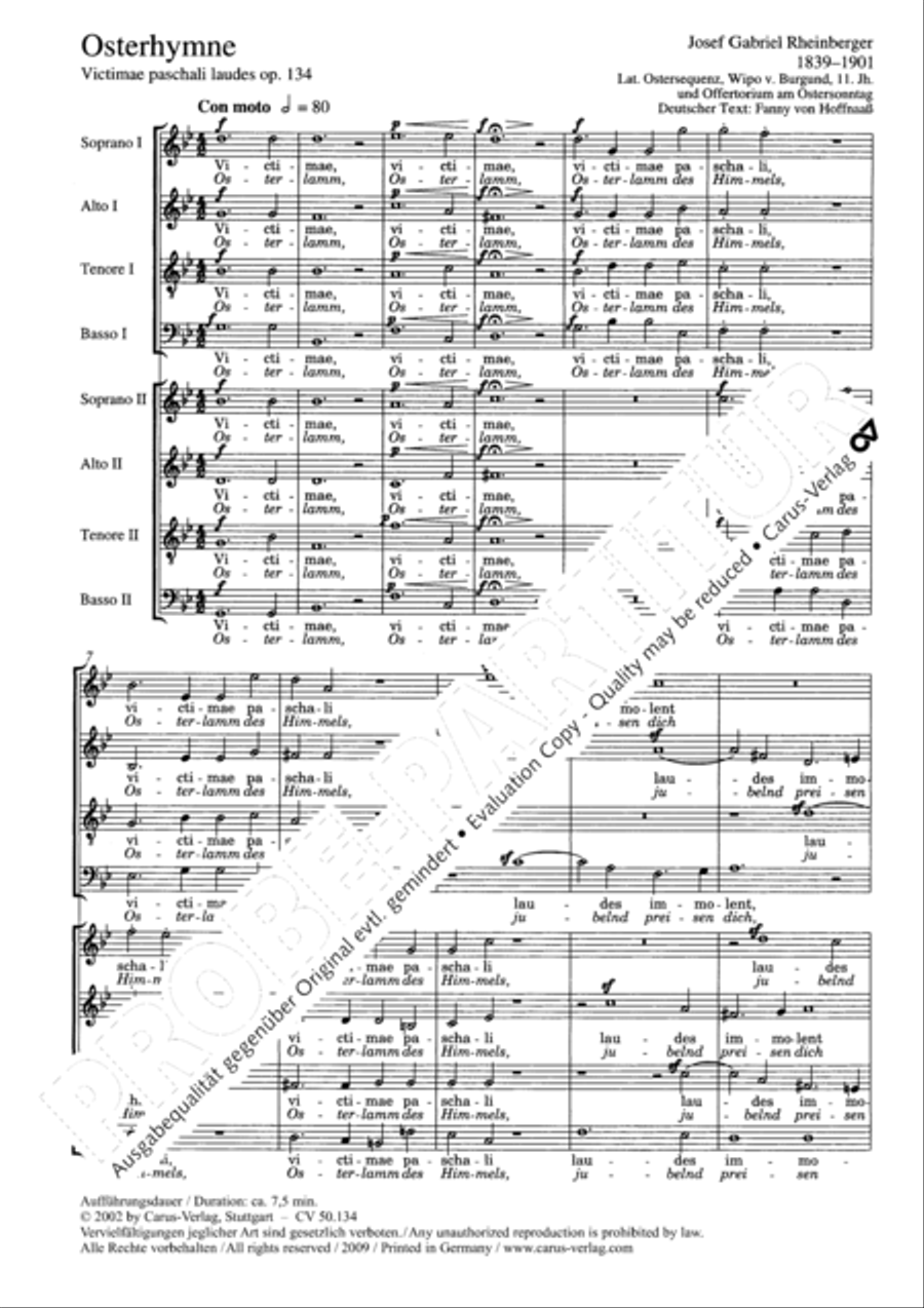 Osterhymne 4-Part scores gallery preview page 3