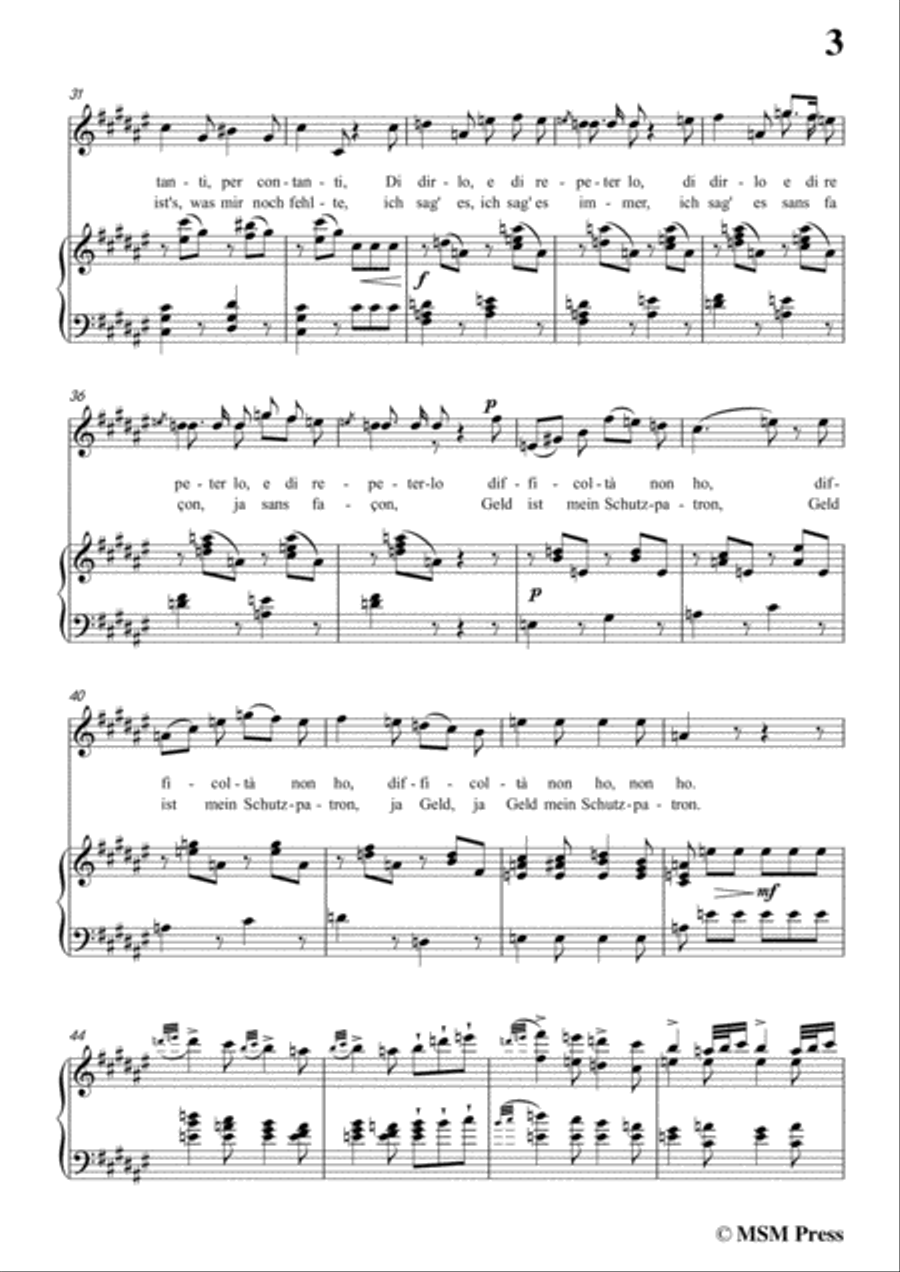Schubert-Il modo di prender moglie,Op.83 No.3,in F sharp Major,for Voice&Piano Voice scores gallery preview page 5