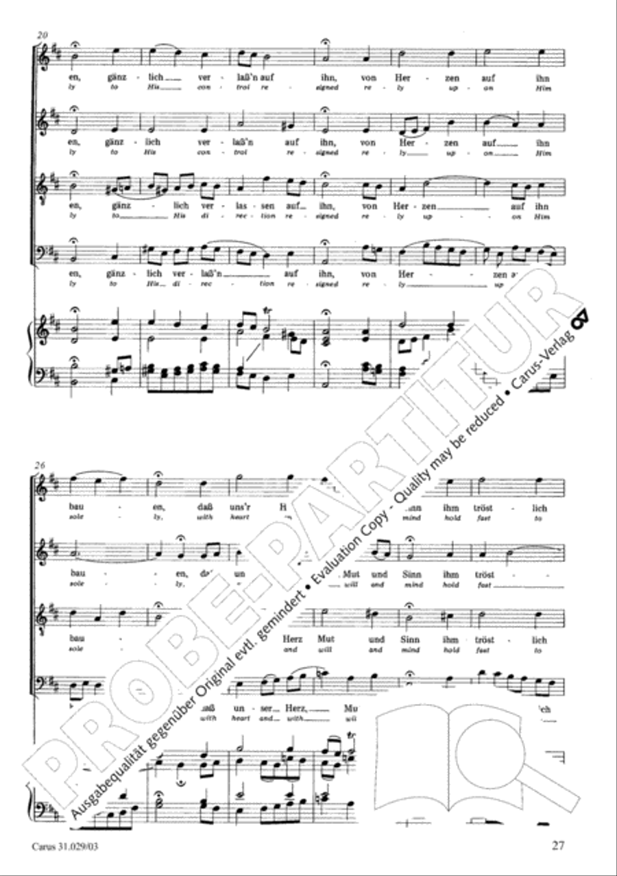 We thank Thee, Lord, God, we thank Thee, Lord (Wir danken dir, Gott, wir danken dir) 4-Part scores gallery preview page 28