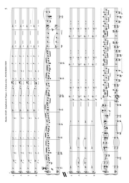 Symphonie de l Espace (Symphony of Space) - PIANO Reduction, for Choir accompaniment (complete symph