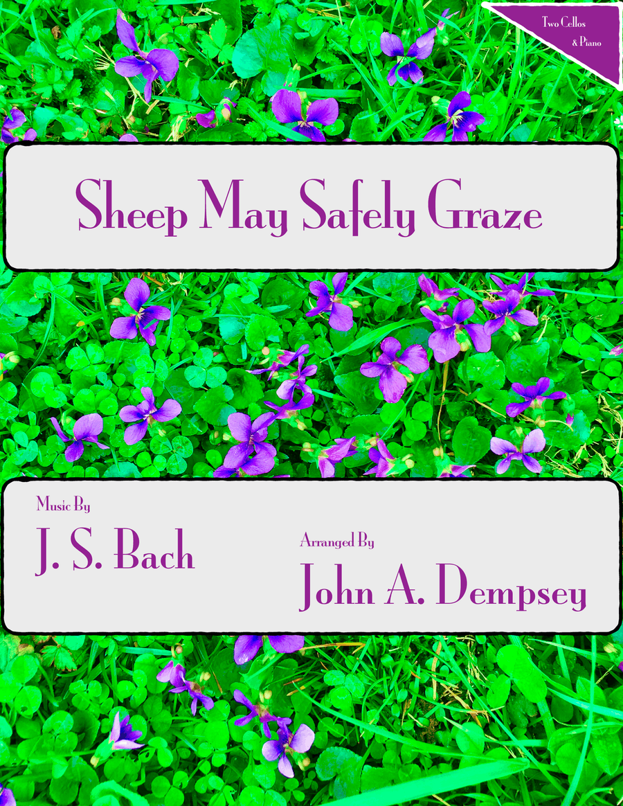 Sheep May Safely Graze (Bach): Trio for Two Cellos and Piano String Duet scores gallery preview page 1