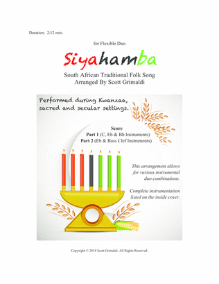 Book cover for Siyahamba - for Flexible Duo (C, Eb, Bb & Bass Clef Instruments)