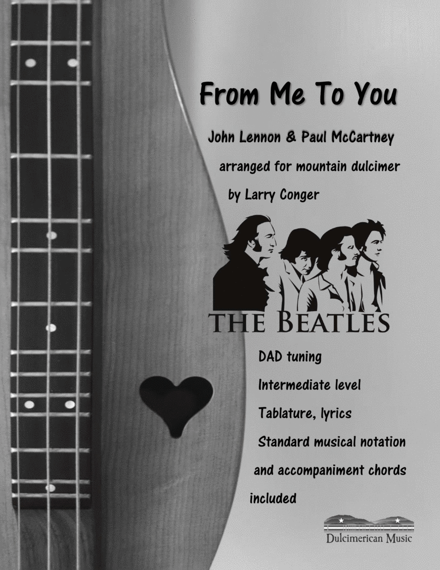 From Me To You by The Beatles Dulcimer - Digital Sheet Music