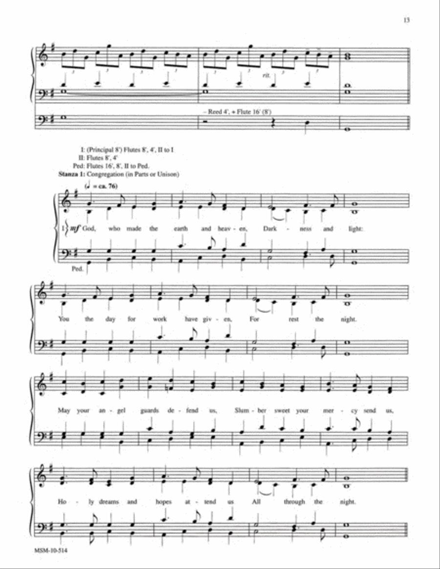 Three Evening Hymns, Set 2 Organ scores gallery preview page 9