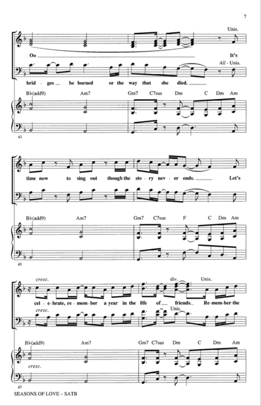 Seasons Of Love (from Rent) (arr. Roger Emerson) 4-Part scores gallery preview page 6