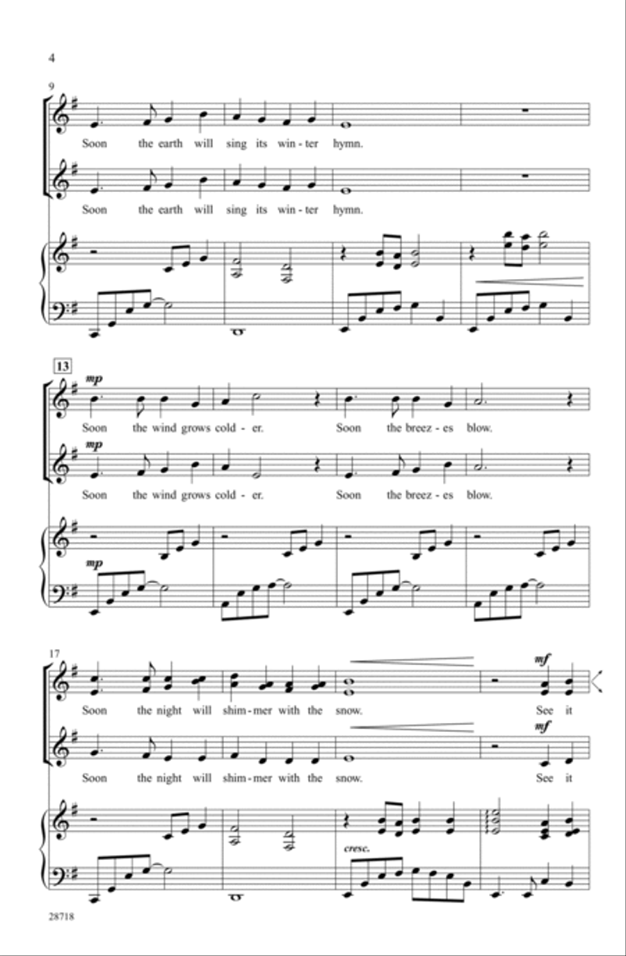 The Snow Begins to Fall SSA scores gallery preview page 2